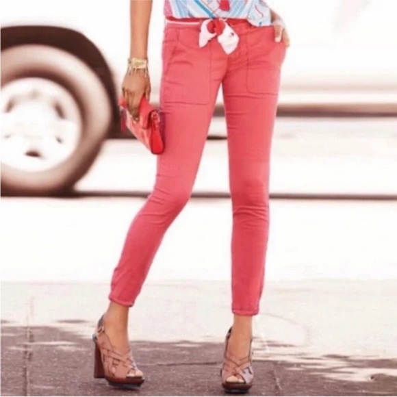Cabi #5178 The Hutton Jogger Pants Nantucket Red Size 2 - Picture 1 of 7